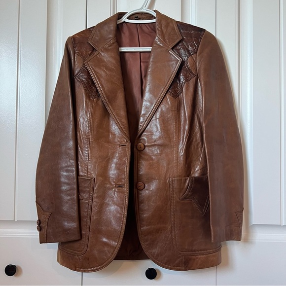 Vintage Size 8 Genuine Leather Golden Collection by Pioneer Wear - Picture 1 of 16